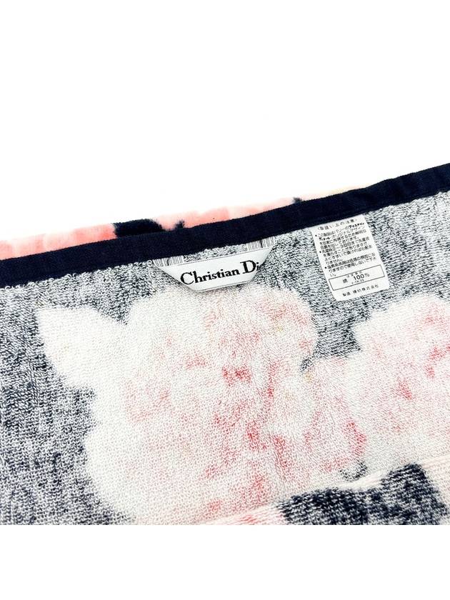 Black Pink Flower Pattern Beach Towel 4VDIEZ31875 - DIOR - BALAAN 10