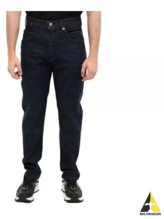 slim low rise patchwork detail front jeans navy - NEIL BARRETT - BALAAN 2