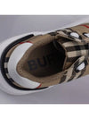 Vintage Check And Leather Sneakers White Archive Beige - BURBERRY - BALAAN 5