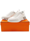 Bouncing Sneakers Mesh Suede Goatskin Blanc Blanc - HERMES - BALAAN 2