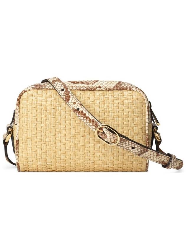 GG Raffia Ophidia Cross Bag Beige - GUCCI - BALAAN 4