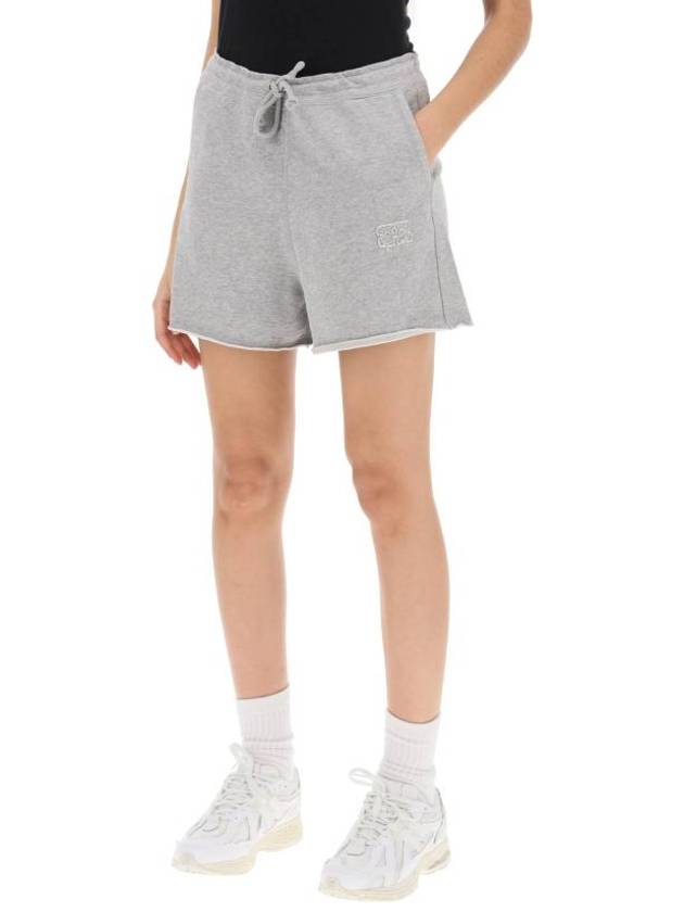 Isoli Logo Drawstring Shorts Grey - GANNI - BALAAN 5