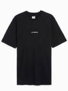 Mini Logo Printing Short Sleeve T-Shirt Black - CP COMPANY - BALAAN 3