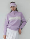 Women s high neck color combination zip up knit sweater DD3WSW251LV - DUVIK - BALAAN 8