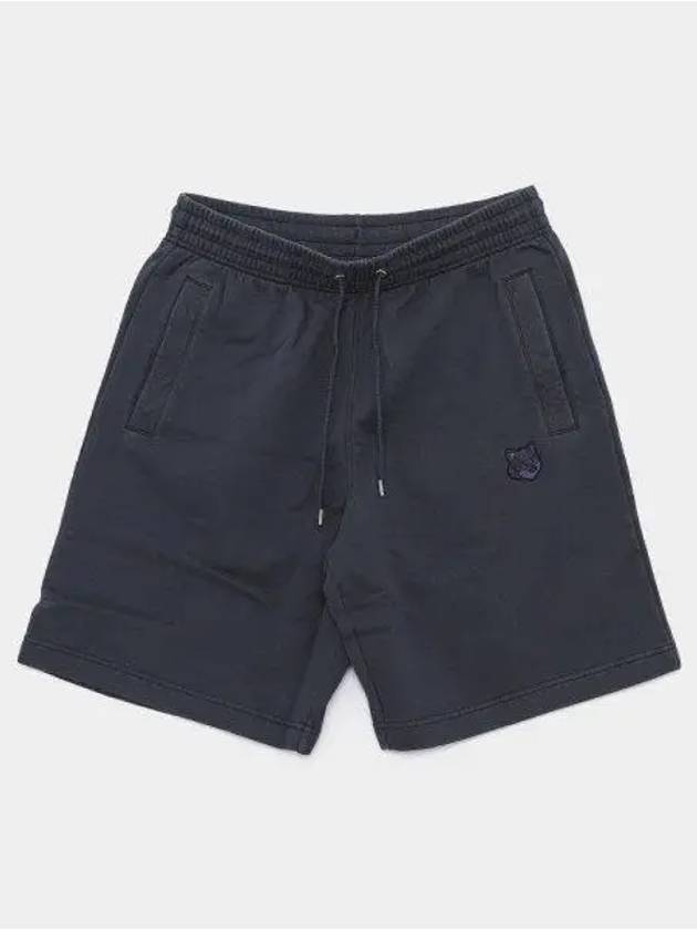 Bold Fox Head Patch Oversized Jog Shorts Navy - MAISON KITSUNE - BALAAN 2