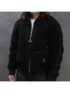 Women's Urcissee Fleece Bomber Jacket Black - MOOSE KNUCKLES - BALAAN 2