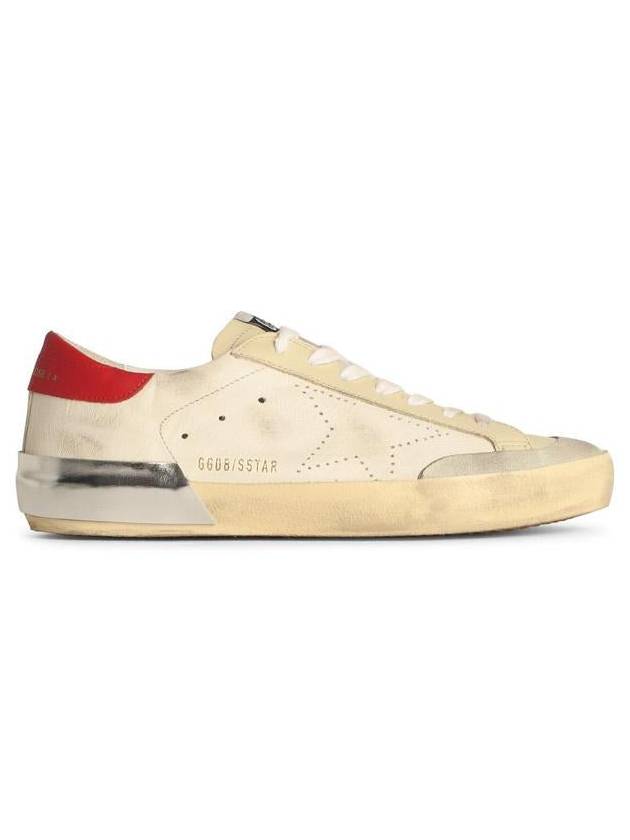 Superstar Leather Red Tab Low Top Sneakers White - GOLDEN GOOSE - BALAAN 2