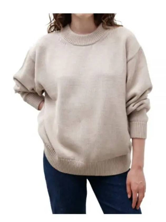 SENJO KNIT PULLOVER OATMEAL 1160 Senjo knit pullover - STUDIO NICHOLSON - BALAAN 1