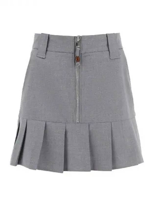 zipper detail pleated skirt - GANNI - BALAAN 1