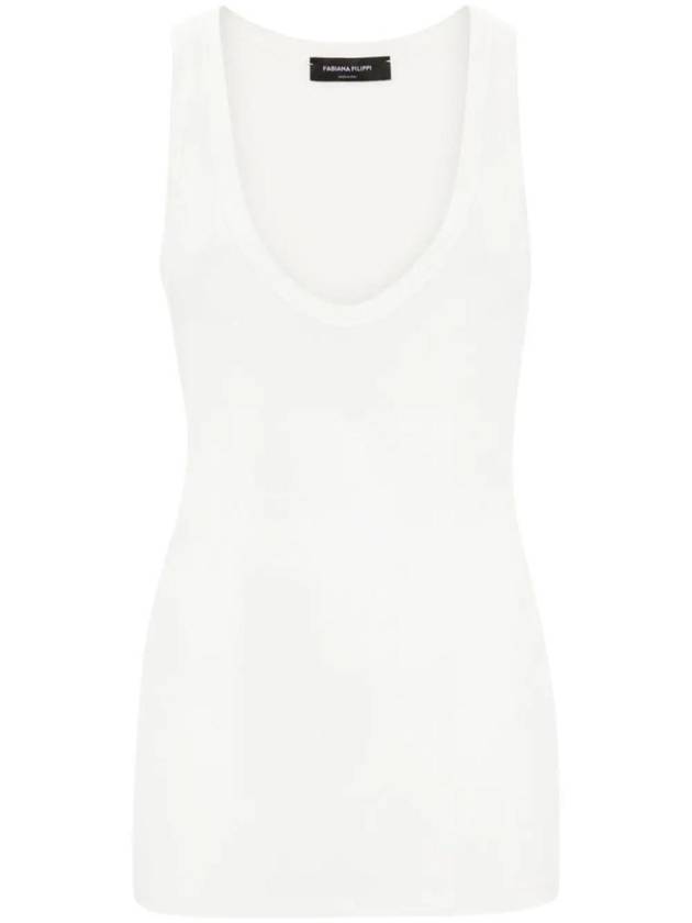 Fine Ribbed Tank Top JED264F084D6410000 - FABIANA FILIPPI - BALAAN 1