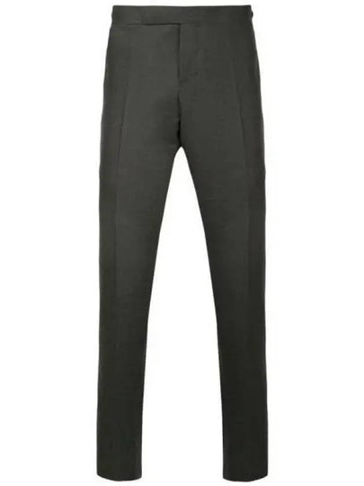 Low Rise Side Tab Wool Slacks Dark Grey - THOM BROWNE - BALAAN 2