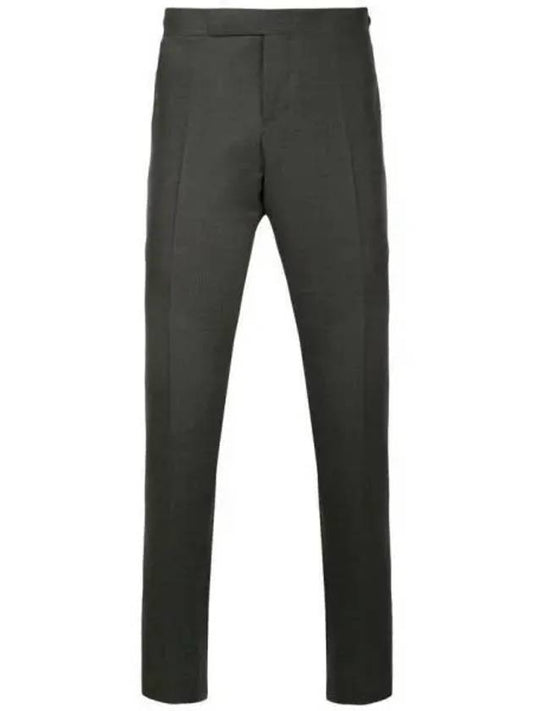 Low Rise Side Tab Wool Slacks Dark Grey - THOM BROWNE - BALAAN 2