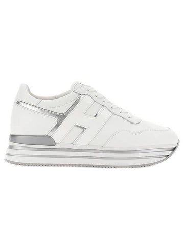 H logo platform low-top sneakers white silver - HOGAN - BALAAN 1