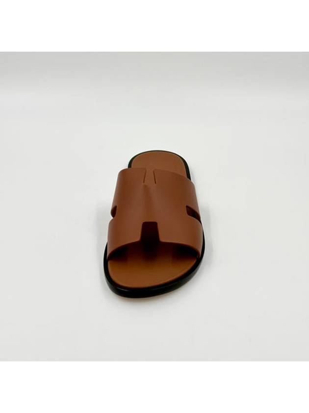 Izmir Leather Slippers Gold - HERMES - BALAAN 3