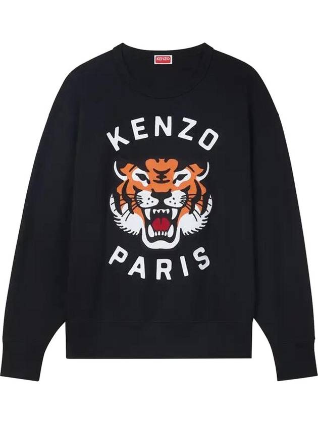 Lucky Tiger Embroidered Sweatshirt Black - KENZO - BALAAN 2