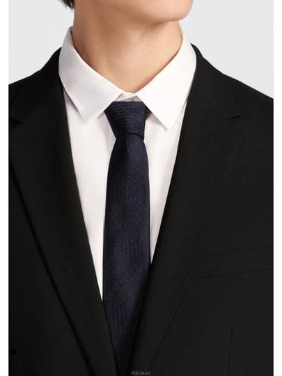 Homme Oblique Silk Tie Black - DIOR - BALAAN 2