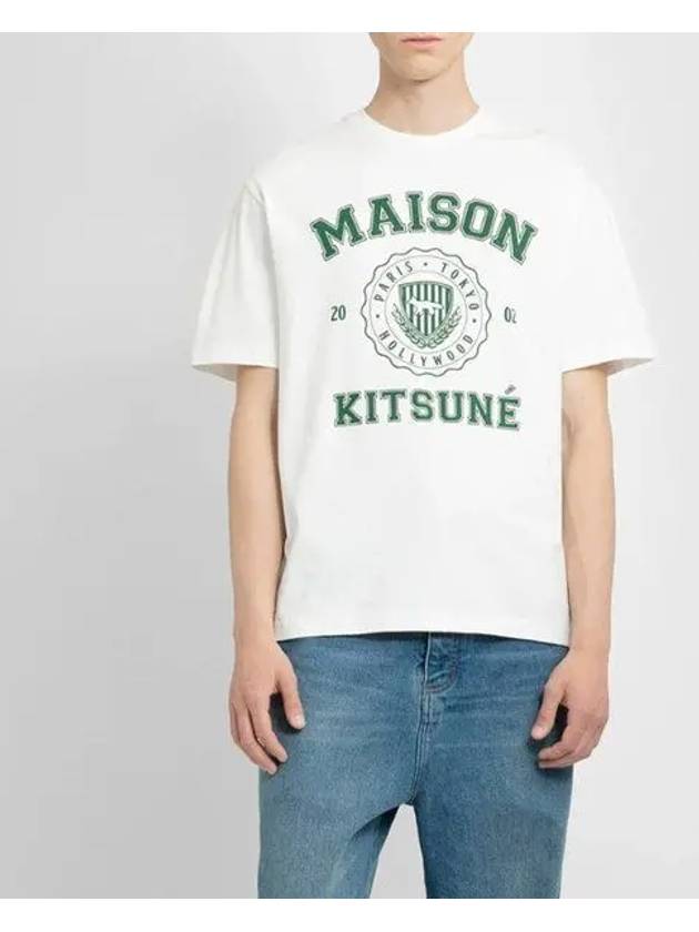 Varsity Comfort Cotton Short Sleeve T-Shirt White - MAISON KITSUNE - BALAAN 2