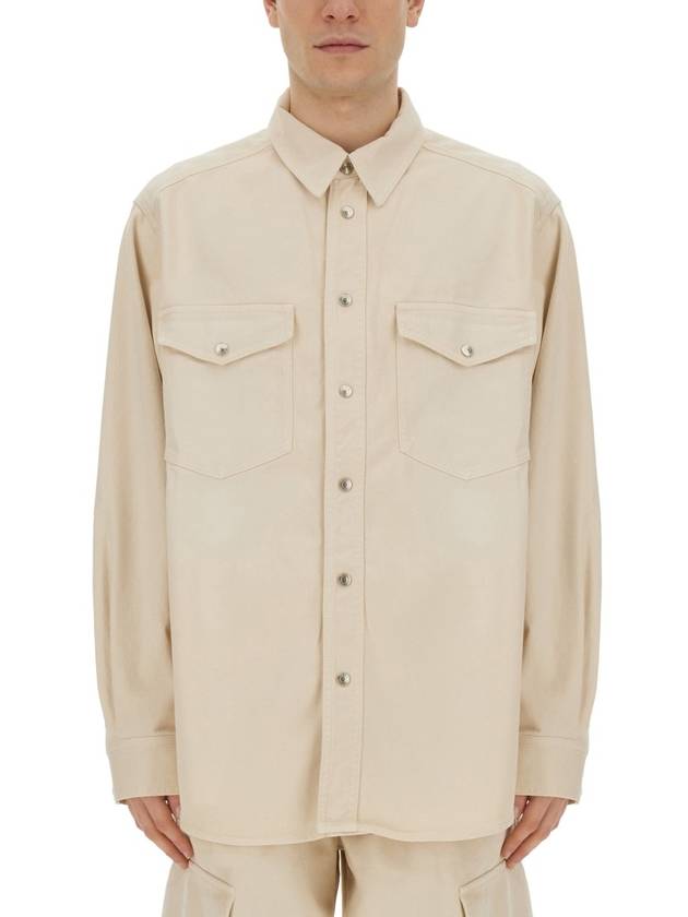 Long Sleeve Shirt CH0102HB B1H07H23EC BEIGE - ISABEL MARANT - BALAAN 4