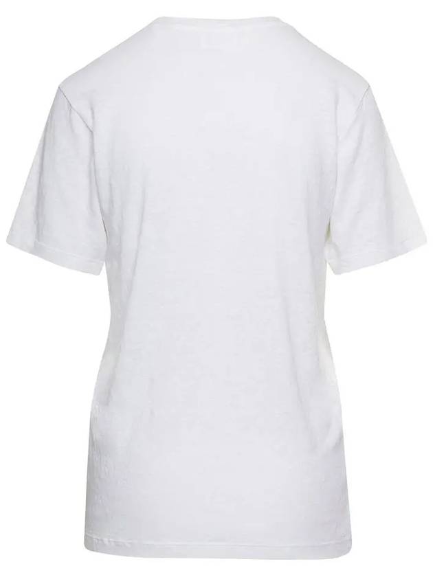 ZEWEL logo linen t shirt TS0001FB A1N09E 20WH - ISABEL MARANT - BALAAN 3