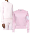 Women's Diagonal Wappen Crew Neck Sweatshirt Pink - THOM BROWNE - BALAAN 2