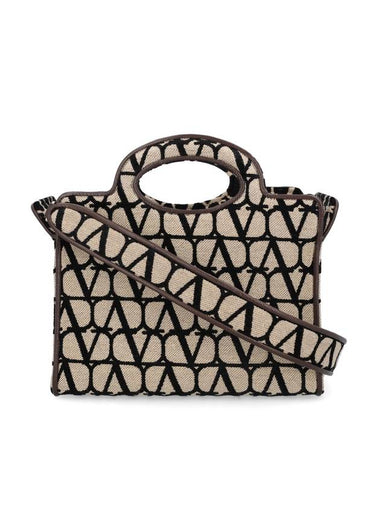 Monogram Small Tote Bag Beige - VALENTINO - BALAAN 1