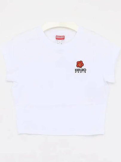 Boke Flower Embroidery Cotton Short Sleeve T-Shirt White - KENZO - BALAAN 2