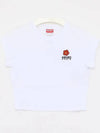 BOKE Flower Crest Embroidered Micro T-Shirt FE52TS0914SO 01 B0010988869 - KENZO - BALAAN 3