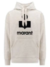 Miley Logo Cotton Hoodie Grey - ISABEL MARANT - BALAAN 2