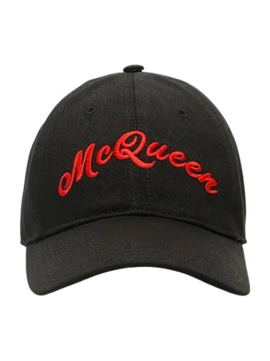 Embroidered Logo Baseball Cap Black - ALEXANDER MCQUEEN - BALAAN 1