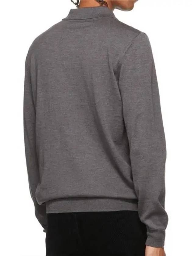 Men's Jerry Wool Long Sleeve Polo Shirt Grey - A.P.C. - BALAAN 5