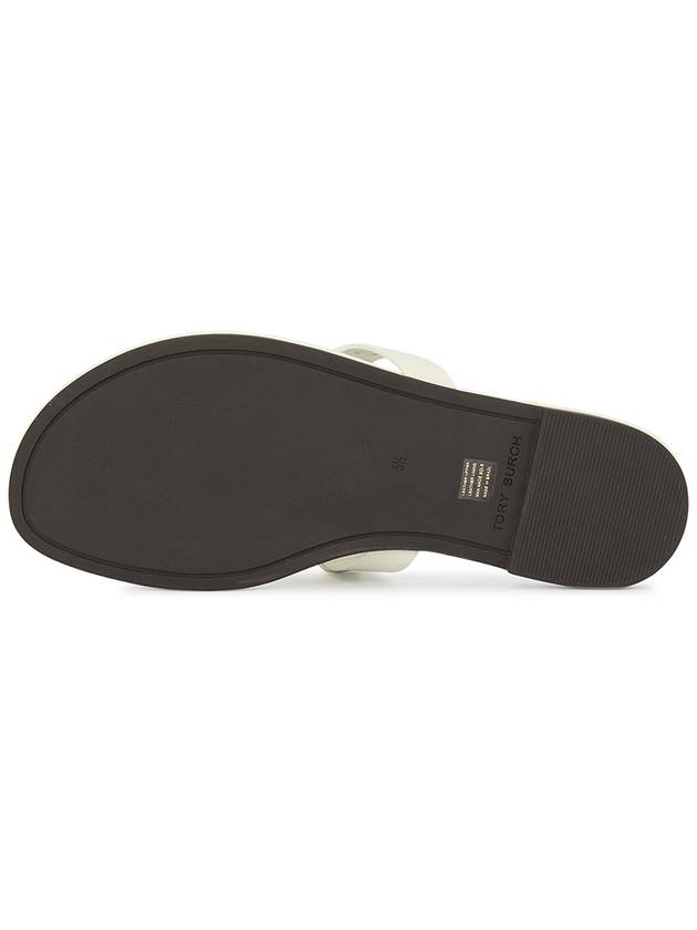 Miller Soft Leather Flip Flops White - TORY BURCH - BALAAN 6