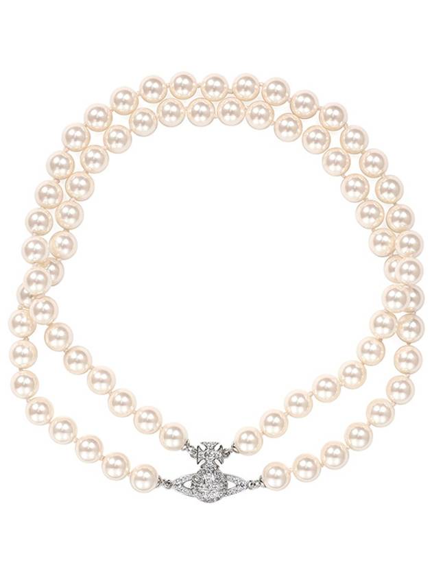 Graziella Pearl Choker Necklace Silver - VIVIENNE WESTWOOD - BALAAN 2