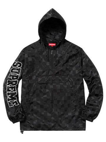 Checkered Nylon Hooded Pullover Black - SUPREME - BALAAN 1