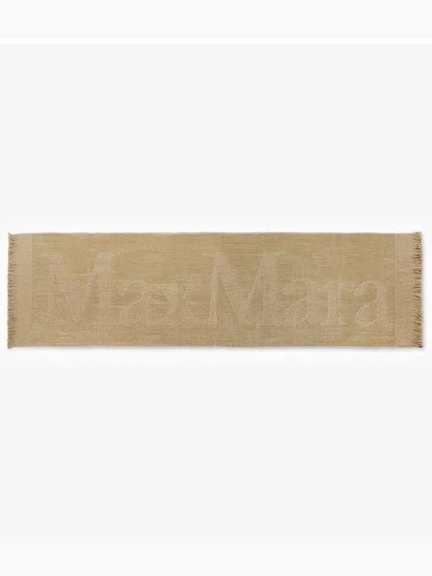 Women's Joyce Logo Muffler Beige - MAX MARA - BALAAN 4