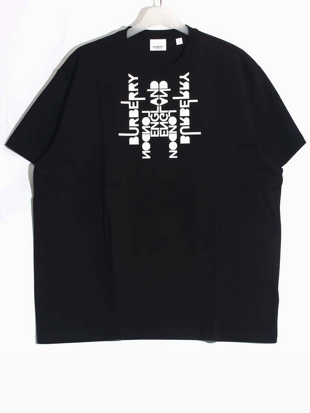 Logo Print Short Sleeve T-Shirt Black - BURBERRY - BALAAN 2