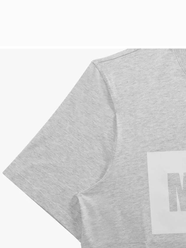 Box Logo Short Sleeve T-Shirt Grey - MSGM - BALAAN 4