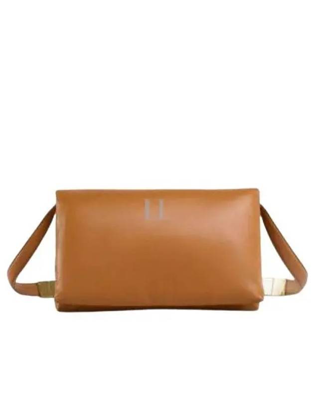 Prisma Medium Leather Shoulder Bag Brown - MARNI - BALAAN 2