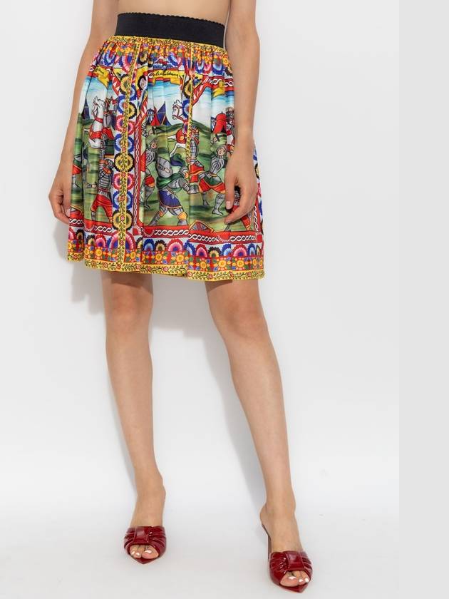 Graphic Print A-Line Skirt F4BU5TGDS12 - DOLCE&GABBANA - BALAAN 4