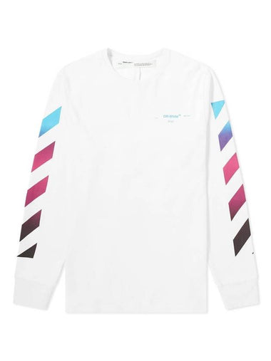 Gradient Arrow Long Sleeve T-Shirt White - OFF WHITE - BALAAN 1