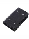 Stitched Leather Card Wallet Black - MAISON MARGIELA - BALAAN 6