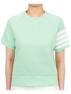 Women's Waffle 4 Bar Raglan Short Sleeve T-Shirt Light Green - THOM BROWNE - BALAAN 4