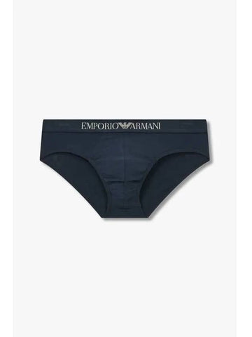 UNDERWEAR Men s Logo Banded Solid Briefs Marine - EMPORIO ARMANI - BALAAN 1