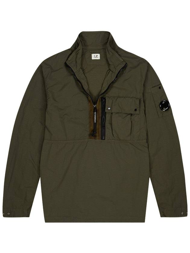 Men's Flat Nylon Lens Over Anorak Khaki - CP COMPANY - BALAAN 3