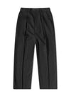 Logo Patch Wool Wide Pants Black - LOEWE - BALAAN 2