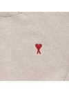 Small Heart Logo Sweatshirt Beige - AMI - BALAAN 4