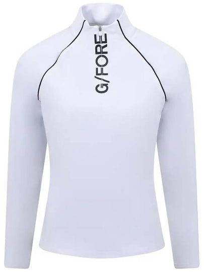 Logo Half Zip Up High Neck Long Sleeve T-Shirt White - G/FORE - BALAAN 2