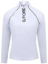 Logo Half Zip Up High Neck Long Sleeve T-Shirt White - G/FORE - BALAAN 3