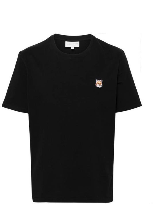 Maison Kitsune Fox Head Patch Classic T Shirt Black - MAISON KITSUNE - BALAAN 1