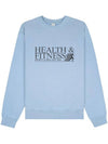 Health Fitness Logo Print Sweatshirt Sky Blue - SPORTY & RICH - BALAAN 1