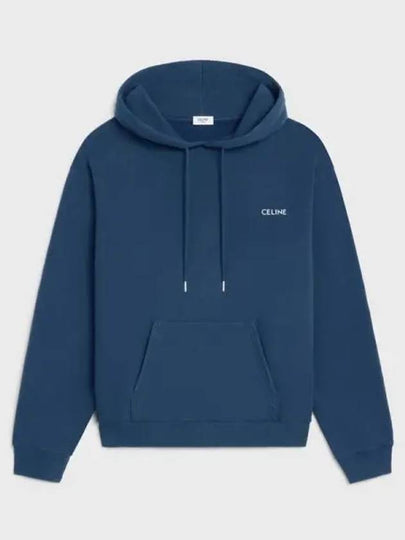 Loose Cotton Fleece Hood Navy - CELINE - BALAAN 2